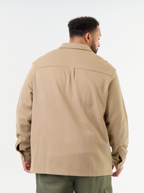 Surchemise unie en maille piquée - Kiabi