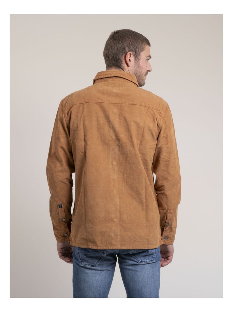 Surchemise velours tudroy Marron glacé - Kiabi