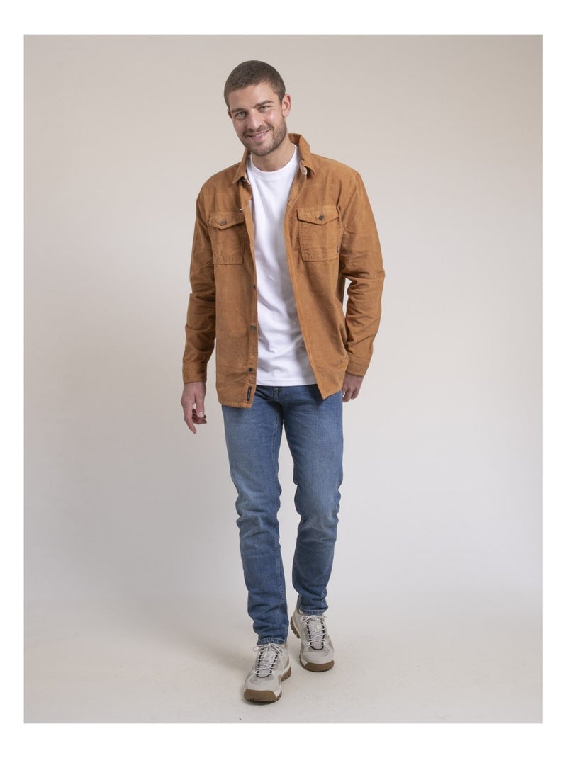 Surchemise velours tudroy Marron glacé - Kiabi