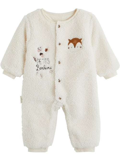 Surpyjama bébé en sherpa caramel - Kiabi