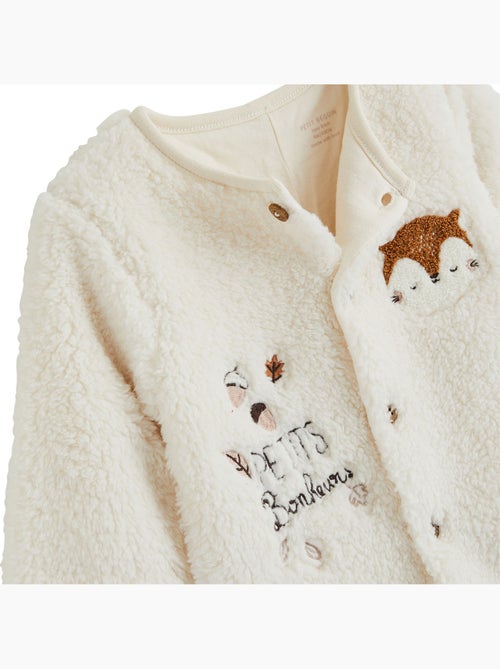 Surpyjama bébé en sherpa caramel - Kiabi