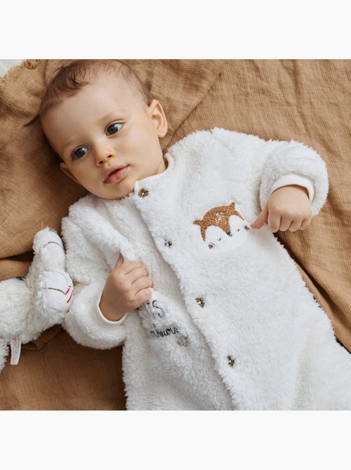 Surpyjama bébé en sherpa caramel - Kiabi