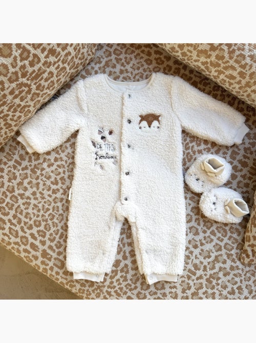 Surpyjama bébé en sherpa caramel - Kiabi