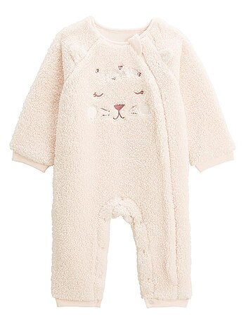 Surpyjama bébé en sherpa matcha