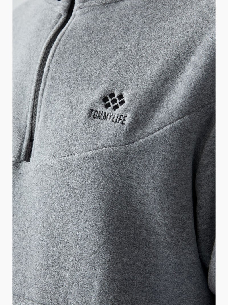Survêtement homme deux pièces en maille peluche tommy Gris - Kiabi