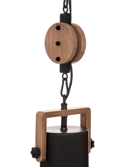 Suspension bois métal à poulie SILAS - Kiabi Suspension bois métal à poulie SILAS - Kiabi
