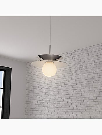 Suspension en acier globe en opaline OMIA