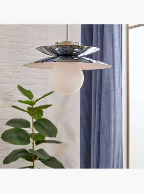 Suspension en acier globe en opaline OMIA - Kiabi Suspension en acier globe en opaline OMIA - Kiabi