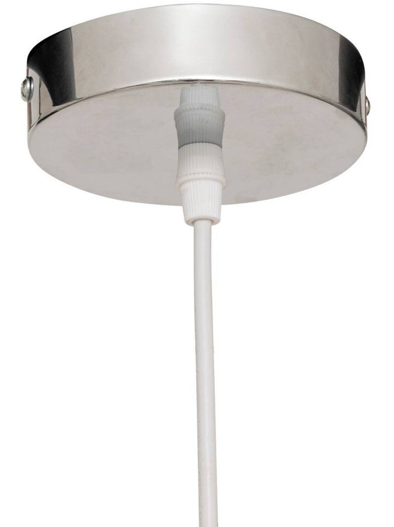 Suspension en acier globe en opaline OMIA Argent - Kiabi