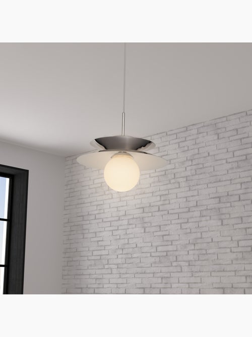 Suspension en acier globe en opaline OMIA - Kiabi Suspension en acier globe en opaline OMIA - Kiabi