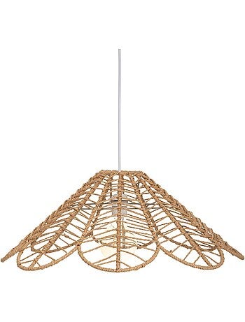 Suspension en corde tressée forme fleur FOLK