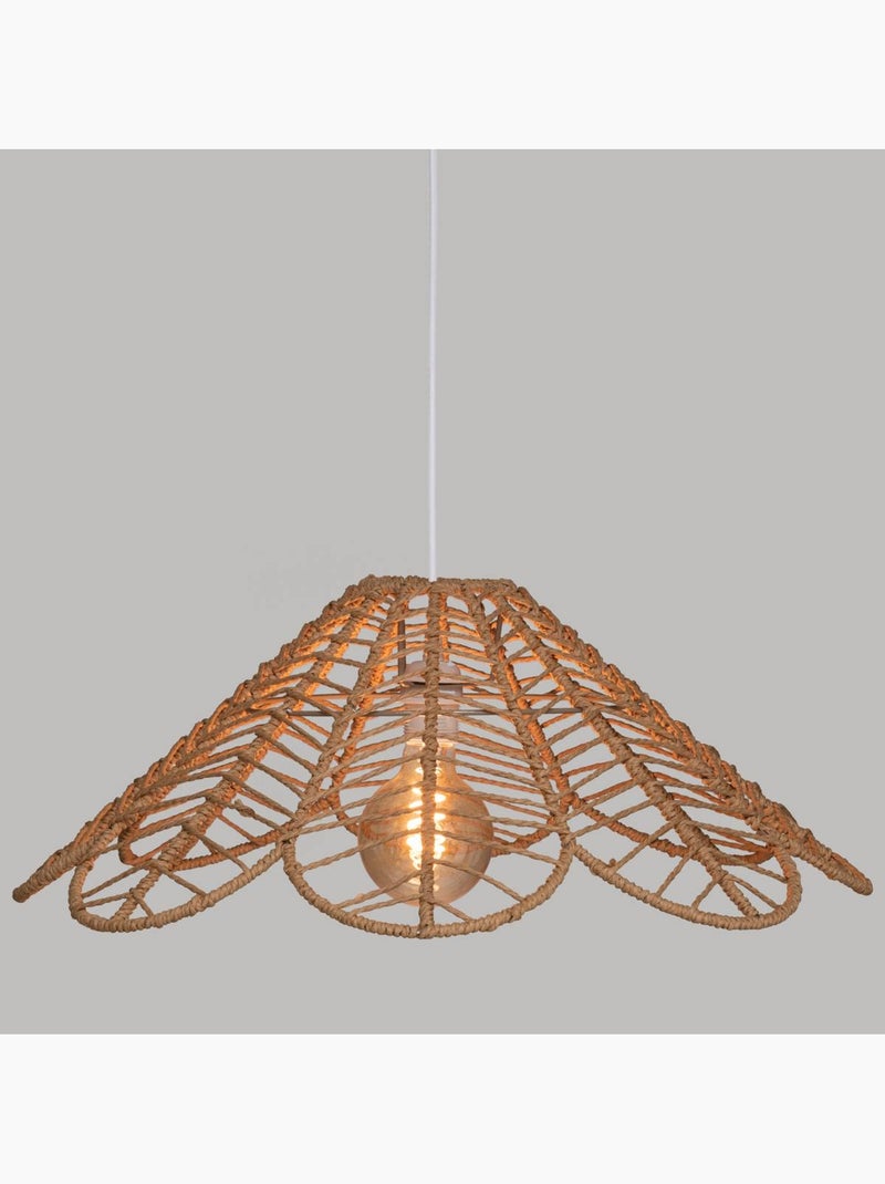 Suspension en corde tressée forme fleur FOLK Beige - Kiabi