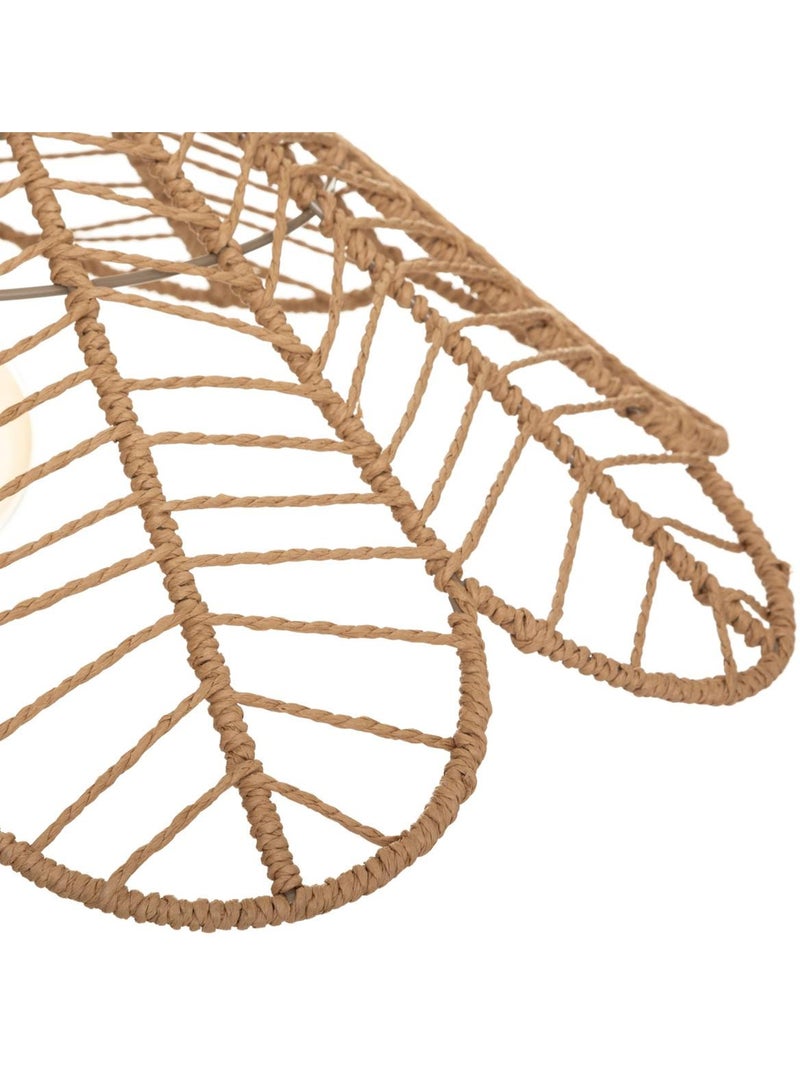 Suspension en corde tressée forme fleur FOLK Beige - Kiabi
