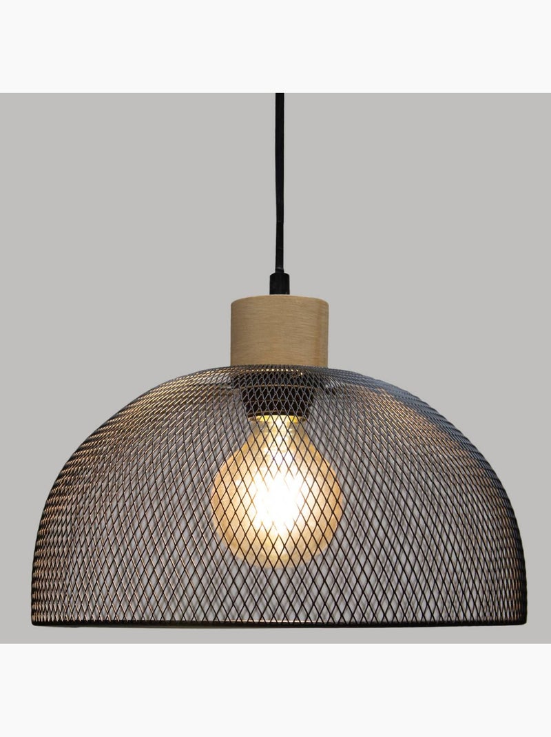 Suspension métal bois de pin SAM Noir - Kiabi
