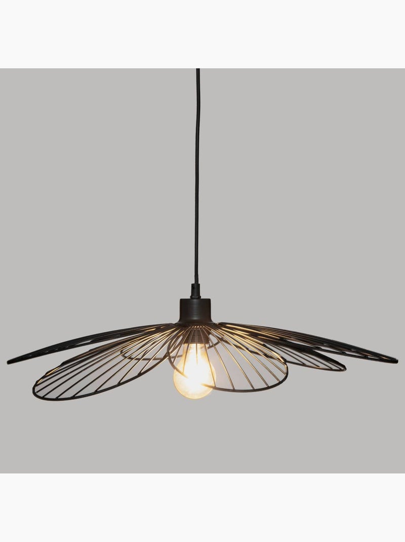 Suspension métal filaire forme fleur FLEUR Noir - Kiabi