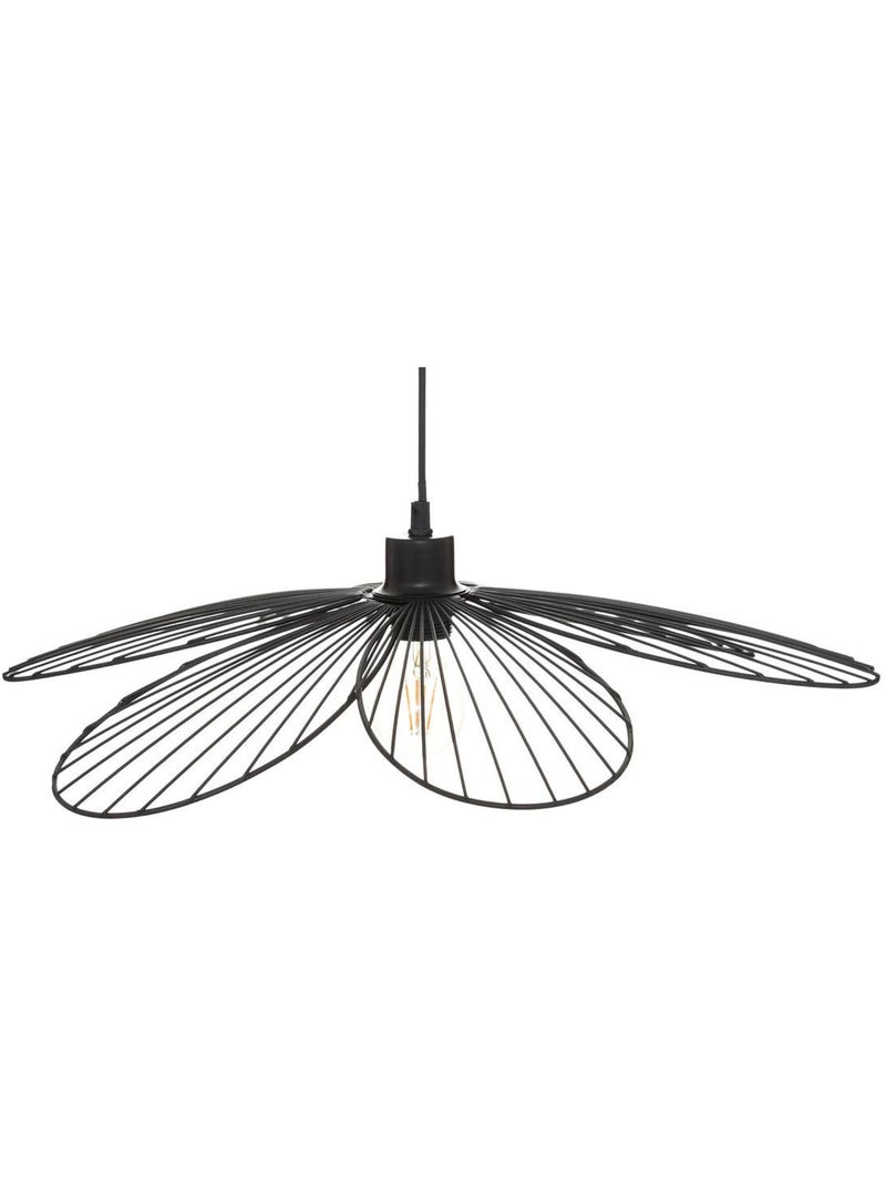 Suspension métal filaire forme fleur FLEUR Noir - Kiabi