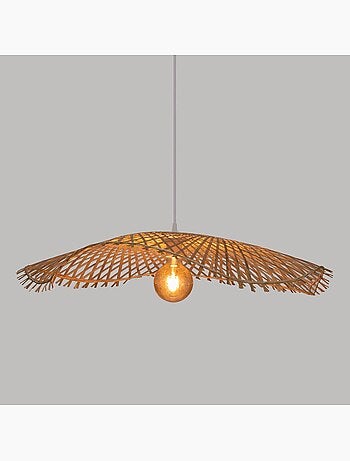 Suspension plafonnier en bambou naturel TESS
