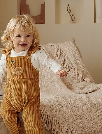 Swan corduroy babyoveralls