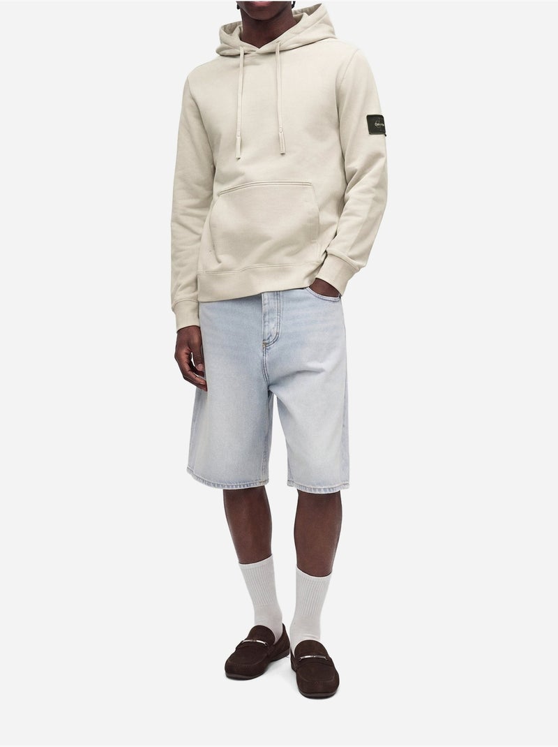 Sweat à capuche - calvin klein Blanc cassé - Kiabi