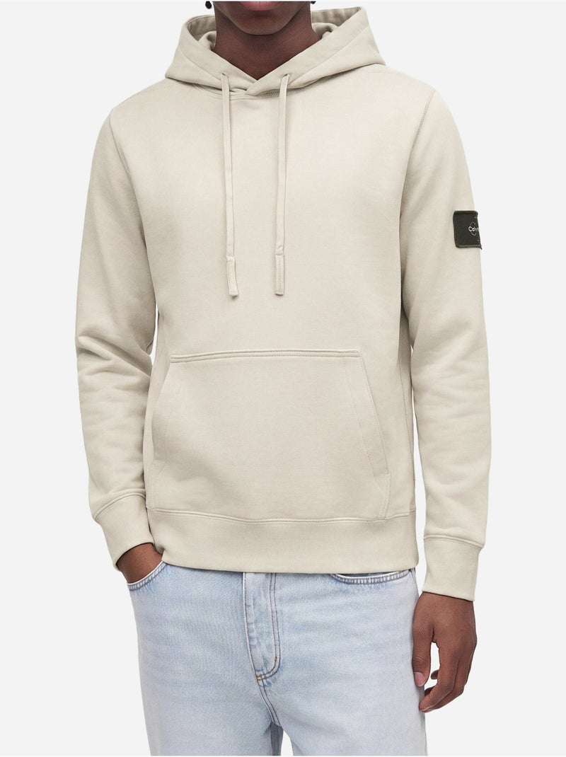 Sweat à capuche - calvin klein Blanc cassé - Kiabi