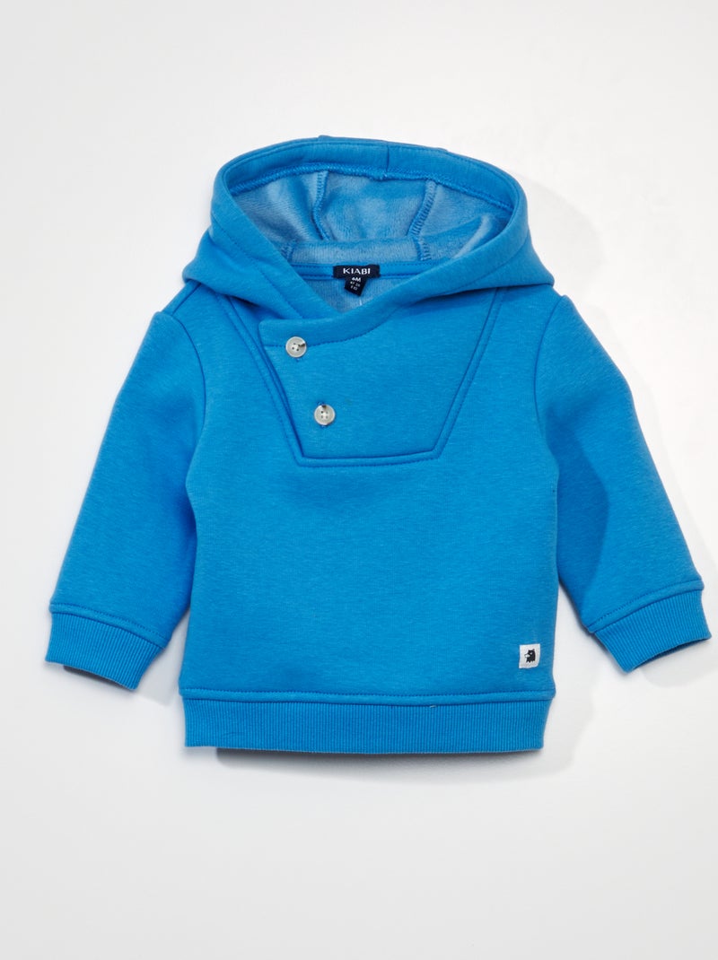 Sweat à capuche - Toujours + de douceur Bleu ciel - Kiabi