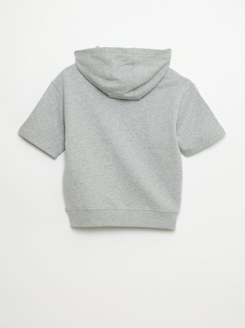 Sweat à capuche à manches courtes - Kiabi