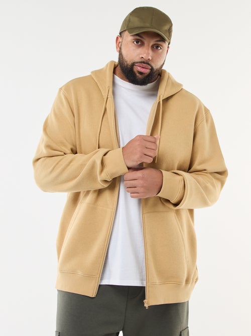 Sweat à capuche à ouverture zippée - Kiabi