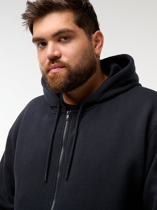 Sweat à capuche à ouverture zippée - Kiabi