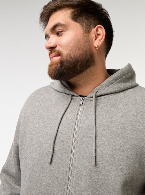 Sweat à capuche à ouverture zippée - Kiabi