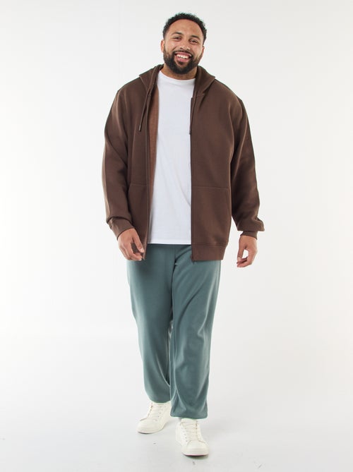 Sweat à capuche à ouverture zippée - Kiabi