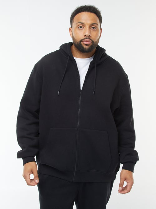 Sweat à capuche à ouverture zippée - Kiabi