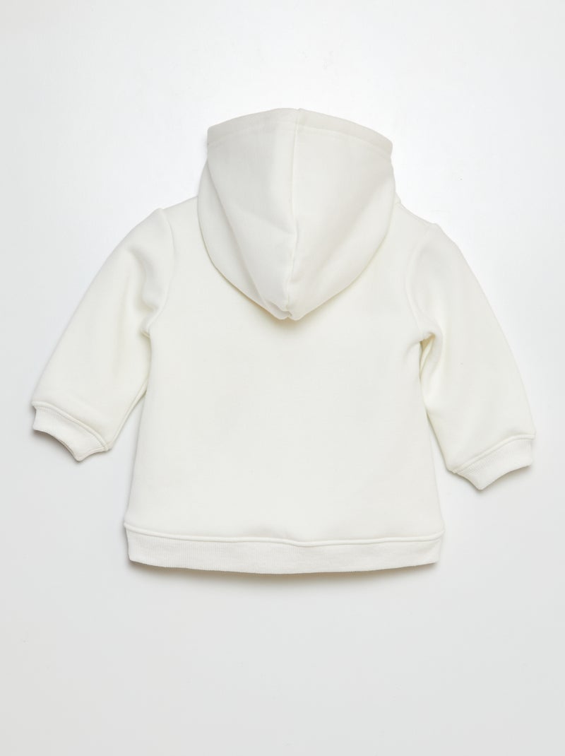 Sweat à capuche animé blanc - Kiabi
