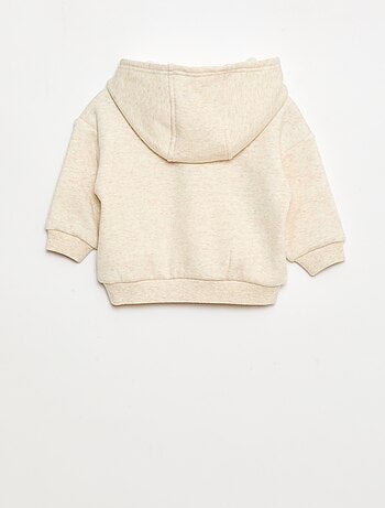 Sweat à capuche avec boutons et doublure chaude