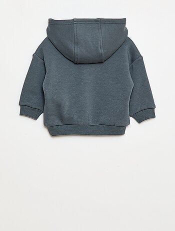 Sweat à capuche avec boutons et doublure chaude