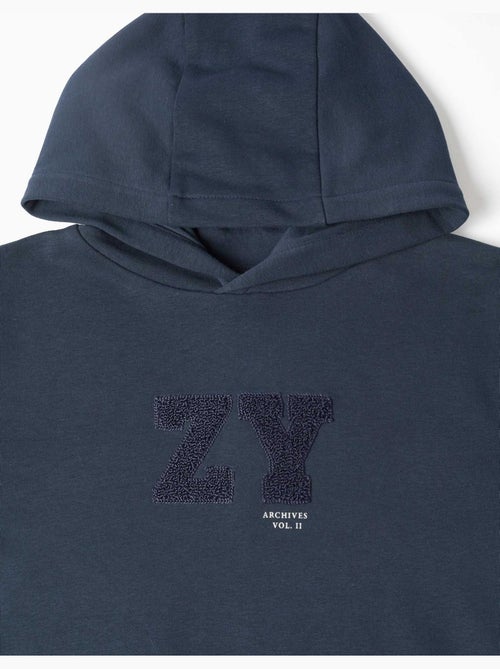 Sweat à capuche avec broderie en bouclettes ZY - Kiabi