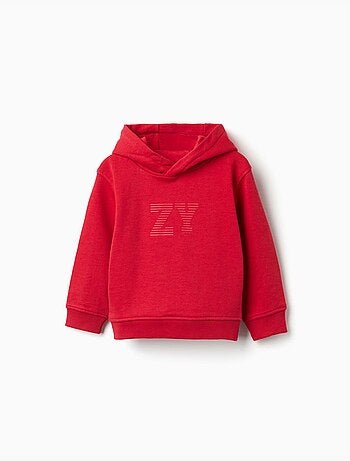 Sweat à capuche avec imprimé en relief zy