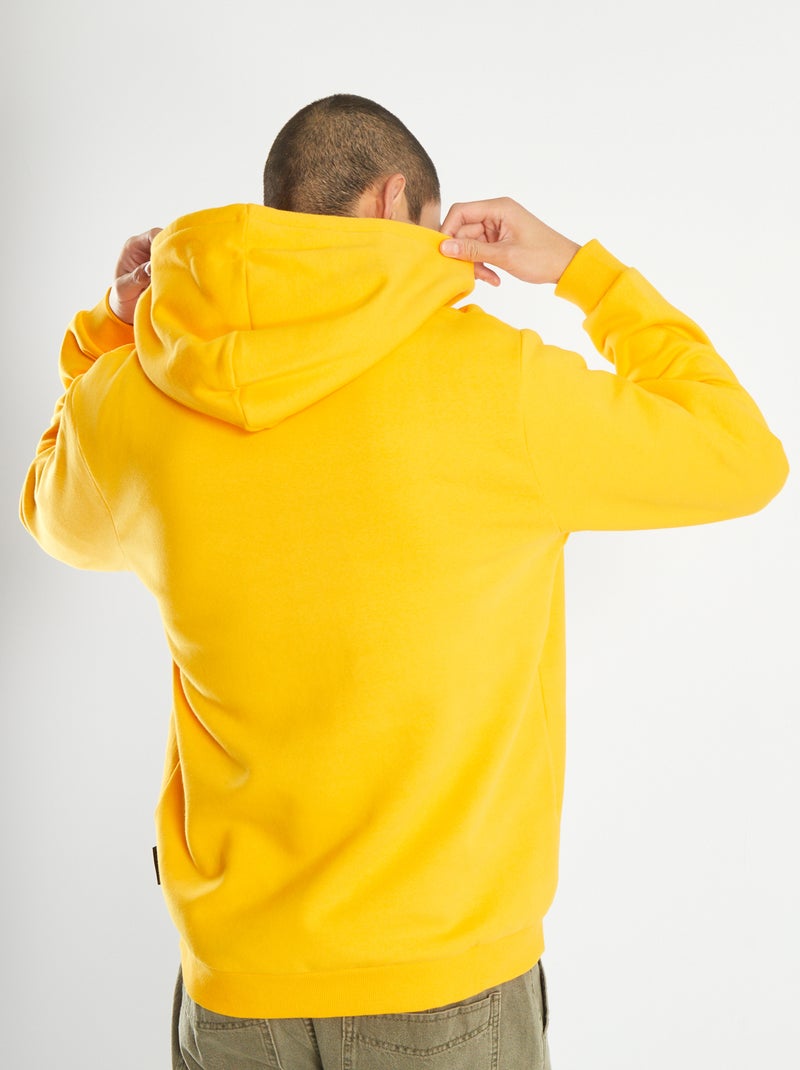 Sweat à Capuche En Coton Noir Uni Avec Une Poche Kangourou Et Un Lien De Serrage