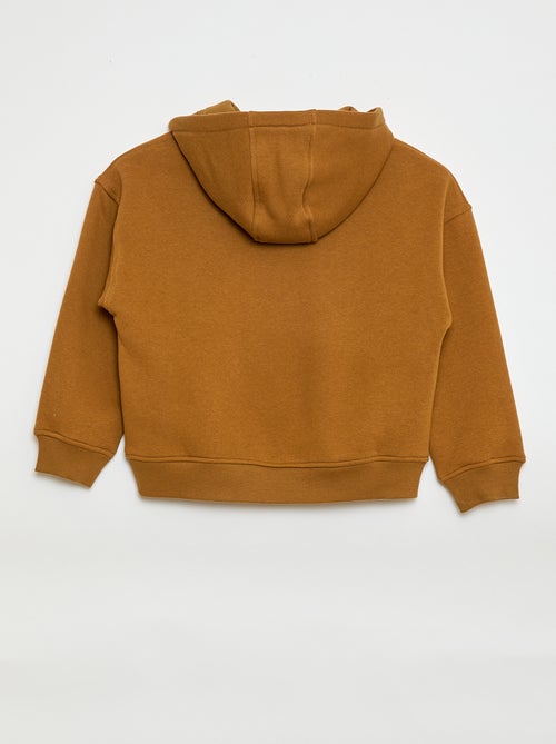 Sweat à capuche avec un imprimé en relief - Kiabi
