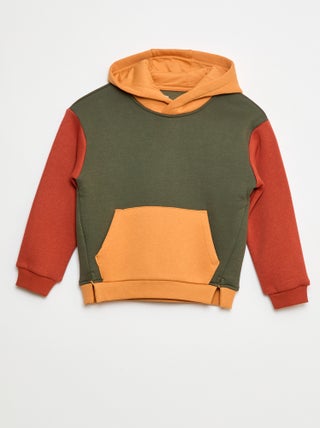 Sweat à capuche color bloc