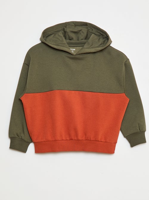 Sweat à capuche color block - Kiabi
