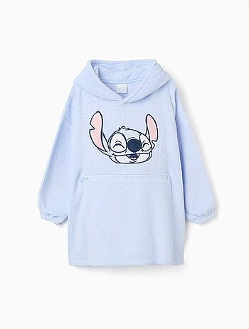 Sweat à capuche convertible en polaire corail avec stitch