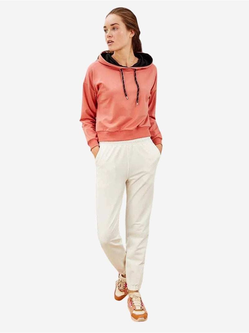 Sweat à capuche coupe décontractée avec lien tommy Orange clair - Kiabi