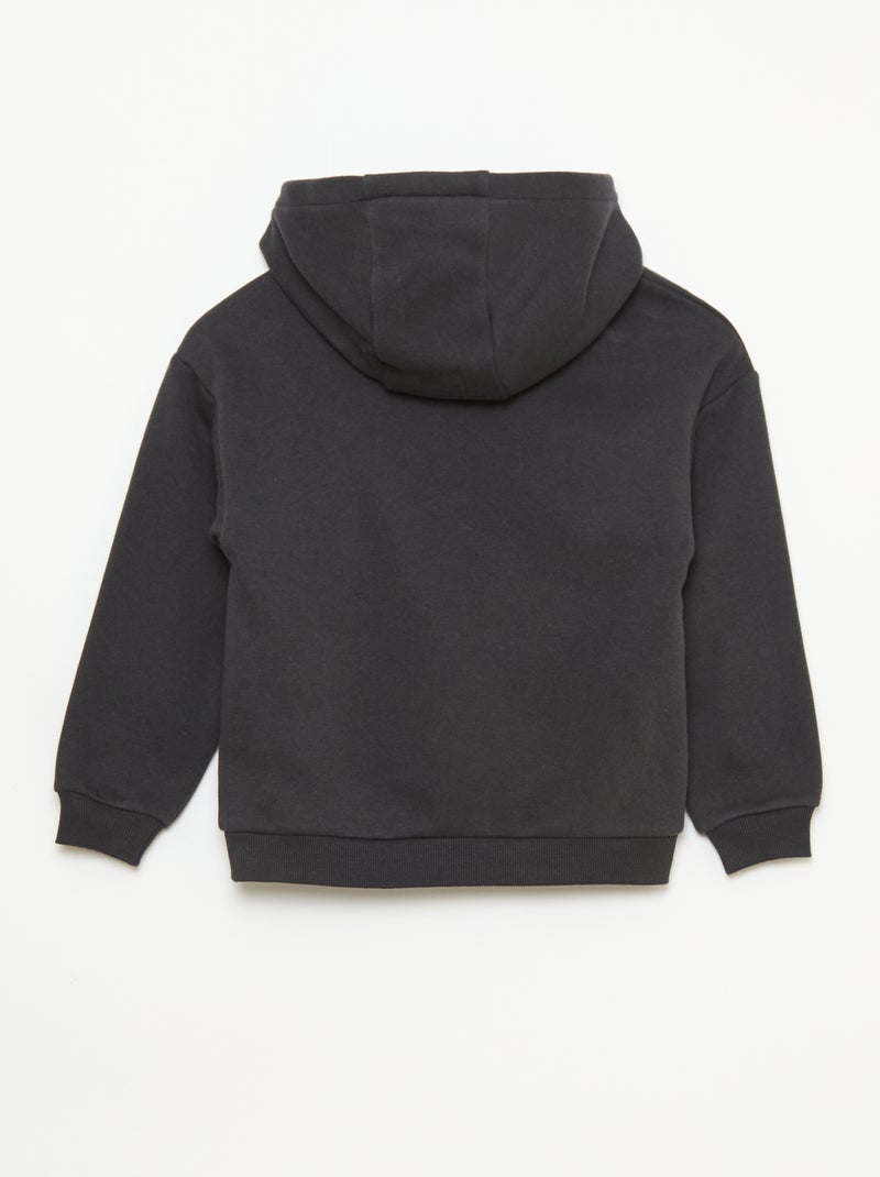 Sweat à capuche coupe loose Noir - Kiabi