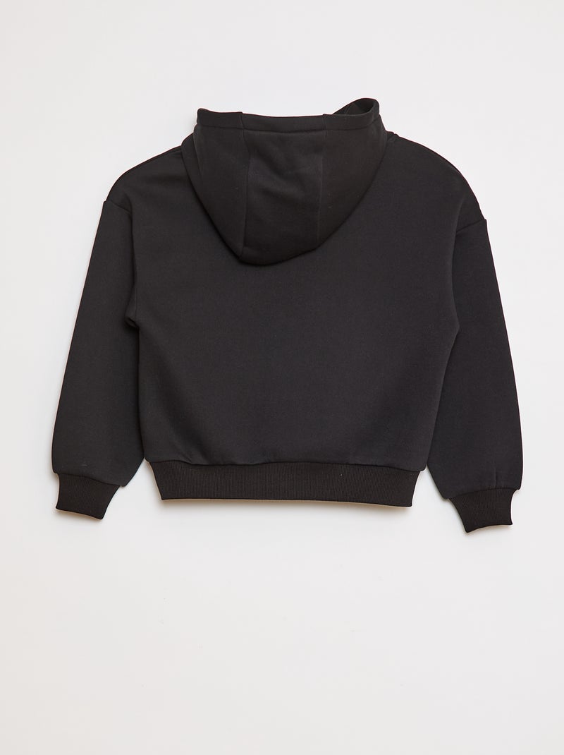 Sweat à capuche coupe loose Noir - Kiabi