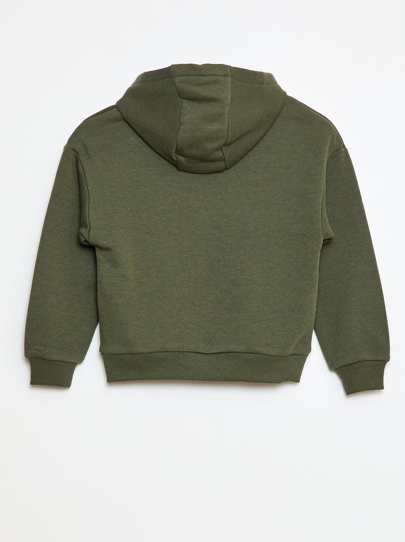 Sweat à capuche coupe loose Vert - Kiabi