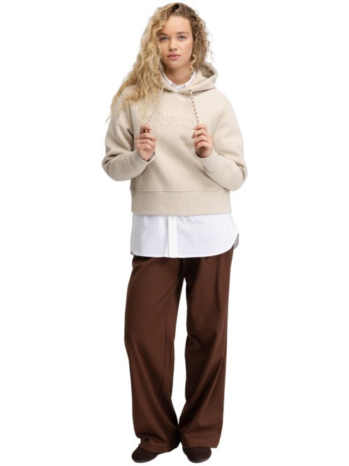 Sweat à capuche court femme femme jolla-w sand - Kiabi Sweat à capuche court femme femme jolla-w sand - Kiabi