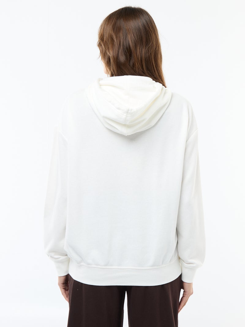 Sweat à capuche d'allaitement Blanc - Kiabi