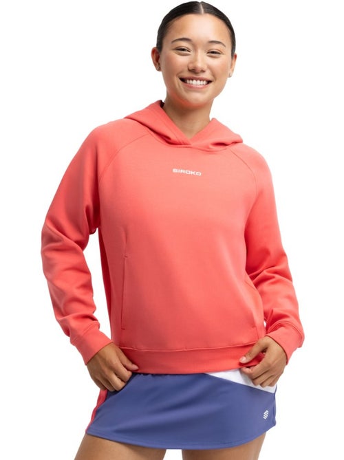 Sweat à capuche de padel femme padel femme deuce coral - Kiabi