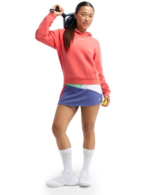Sweat à capuche de padel femme padel femme deuce coral - Kiabi