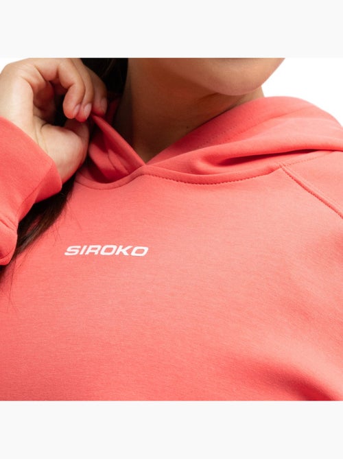 Sweat à capuche de padel femme padel femme deuce coral - Kiabi